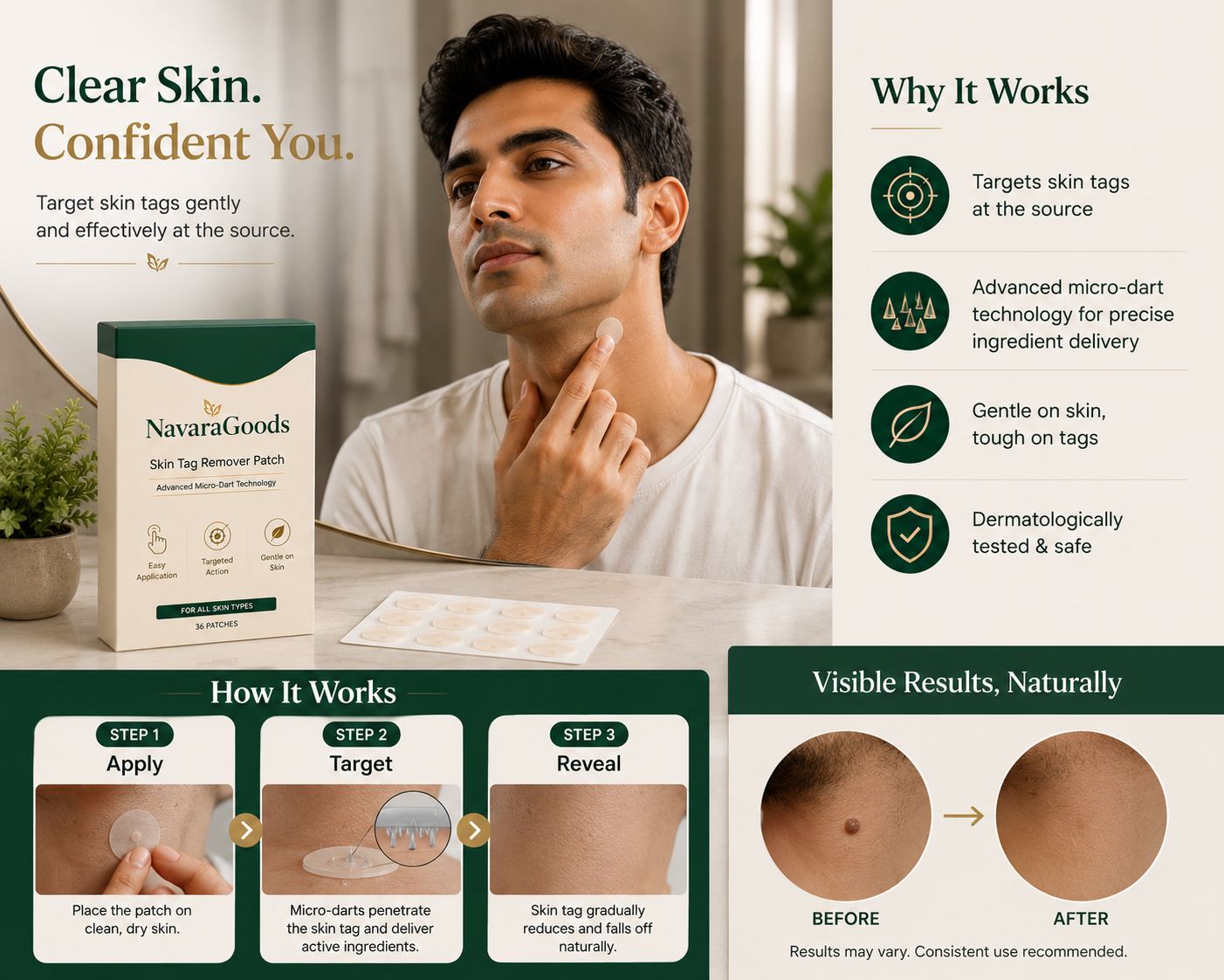ClearDot™ Invisible Acne Patches | Fast Healing Hydrocolloid Spot Stickers