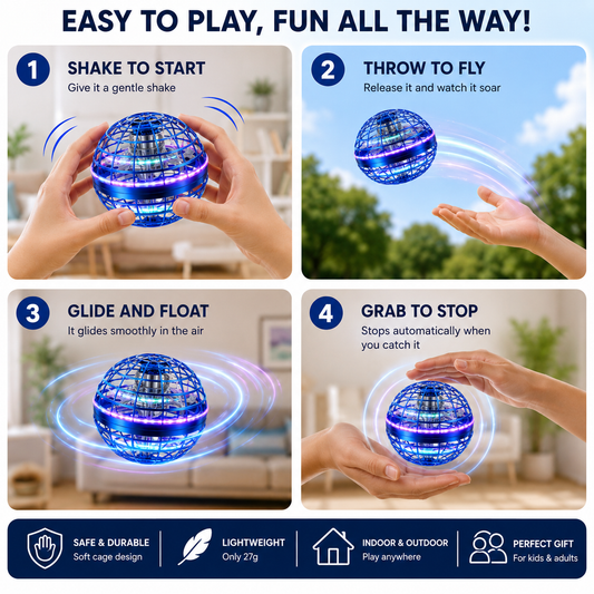 AeroOrb — LED Hover Ball – Gesture-Controlled Flying Toy