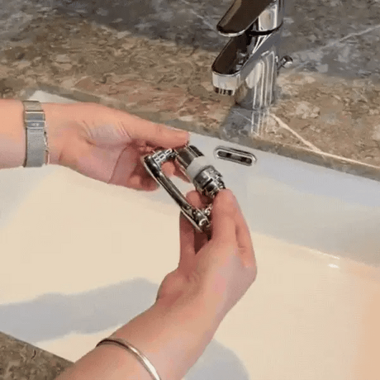 FlexiTap — Rotating Faucet Extender | 360° Swivel Head | Stainless Steel | Fits Most Taps
