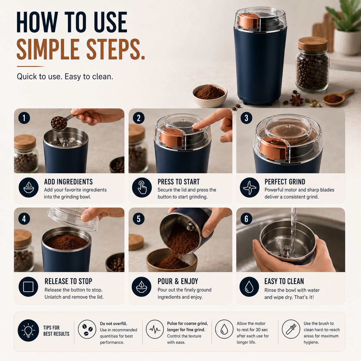Grindora — Powerful Precision, Fresh Flavor in Seconds