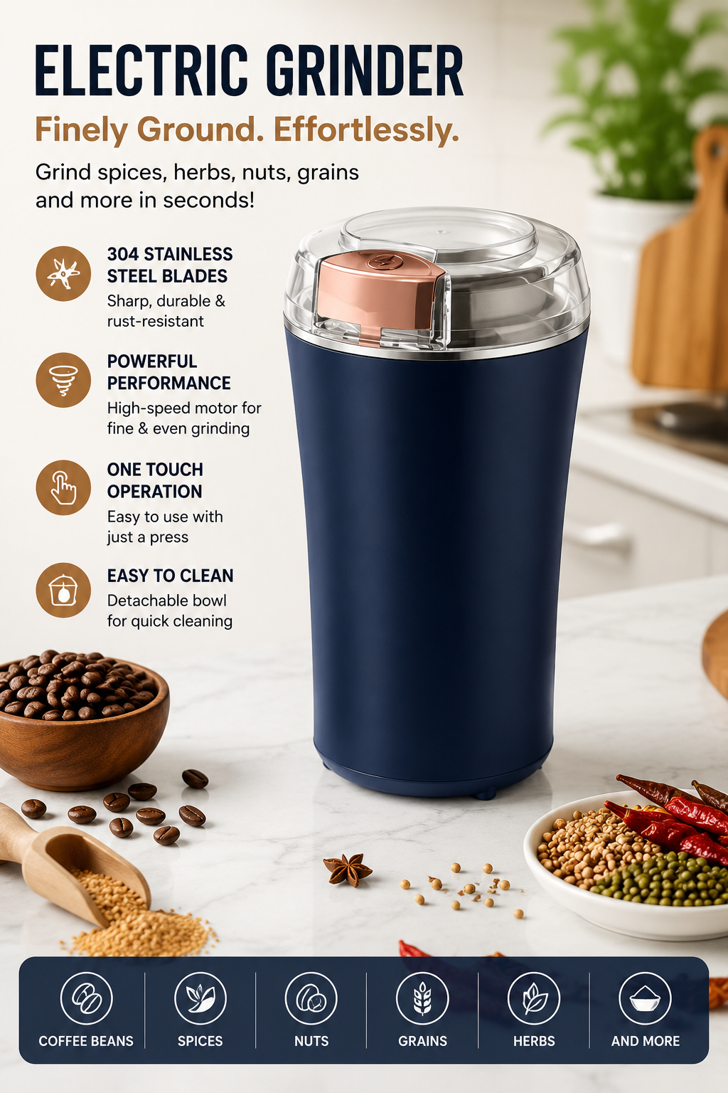 Grindora Powerful Precision Fresh Flavor in Seconds