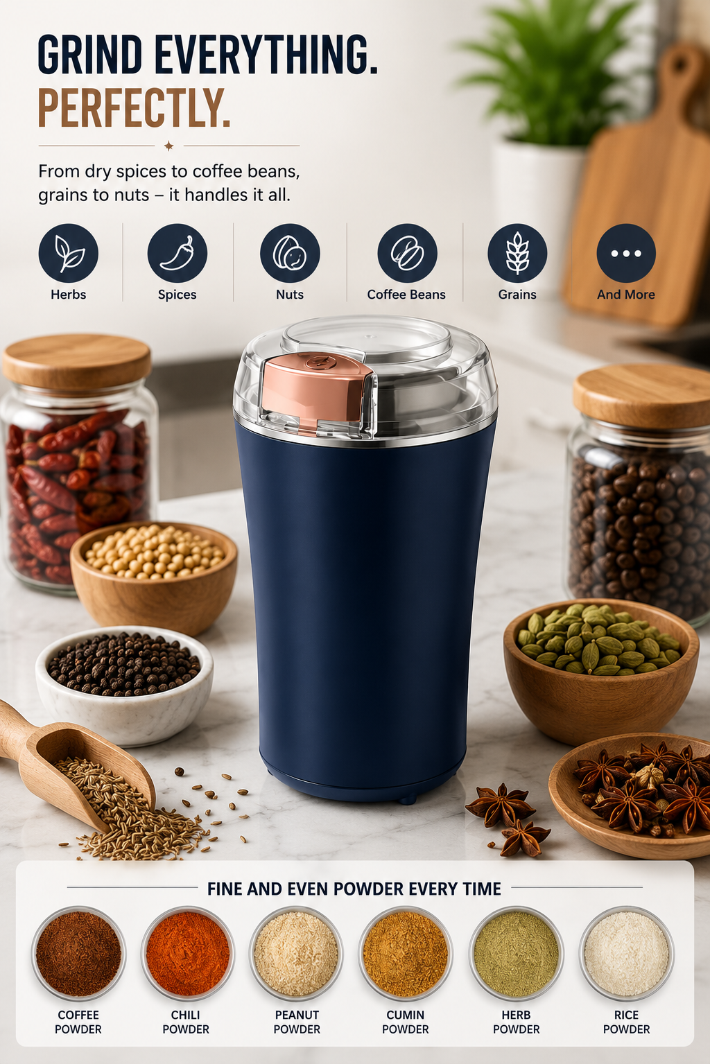 Grindora Powerful Precision Fresh Flavor in Seconds