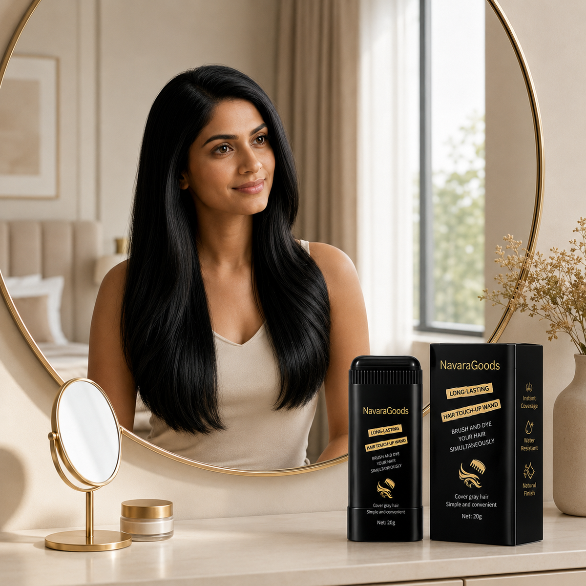 GreyGone™ – 2-in-1 Touch-Up Comb | Instant Root Filler | Sweat & Rain Proof