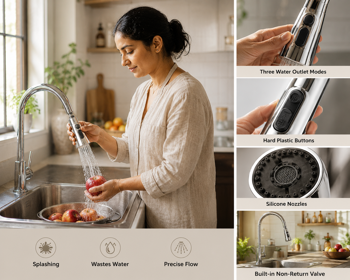 AquaFlow™ – 360° Tap Extension | Rotate, Rinse & Save Water